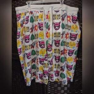 Evolution Emoji Pattern Jogger Shorts Mens 3XL